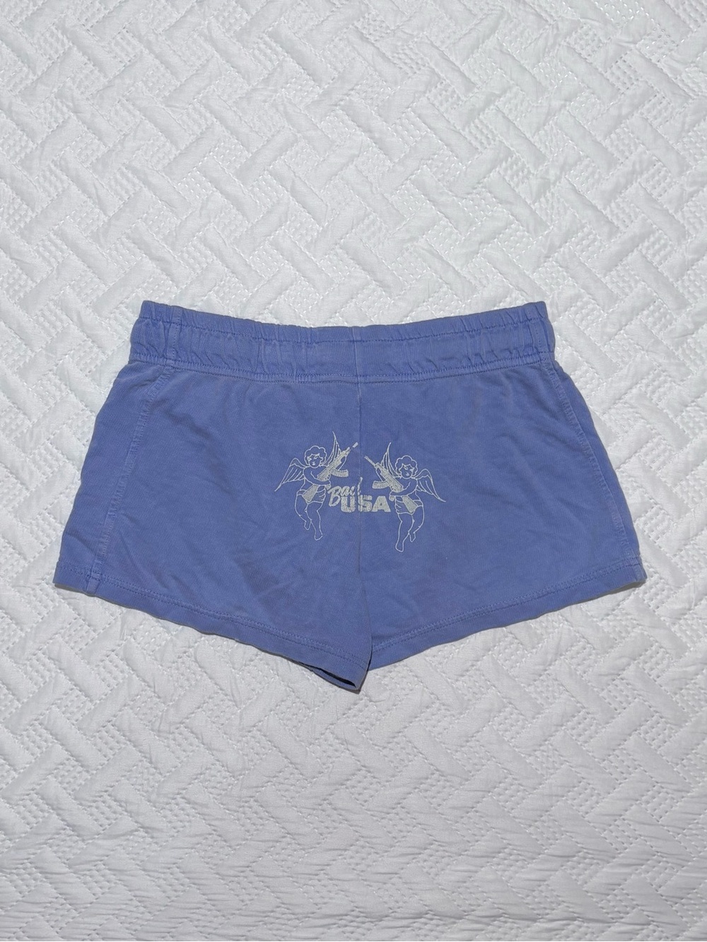 Y2K Comfort Colors sweat short shorts “Bad USA” size small